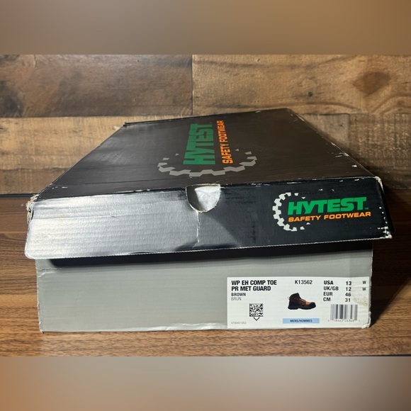 HYTEST K13562 Men's Brown, Comp Toe, EH, Met Guard, PR, Waterproof SZ 13W - Picture 10 of 10